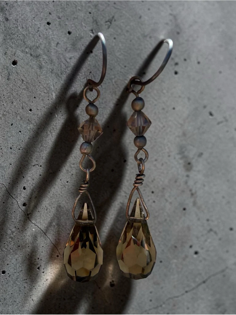 Boutique Earthy Crystal Multi Way Wrap Lariat Necklace & Earring Set